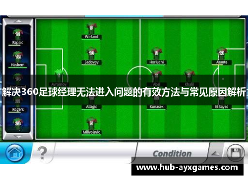 解决360足球经理无法进入问题的有效方法与常见原因解析 解决360足球经理无法进入问题的有效方法与常见原因解析