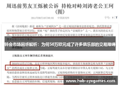 转会市场困惑解析：为何50万欧元成了许多俱乐部的交易障碍